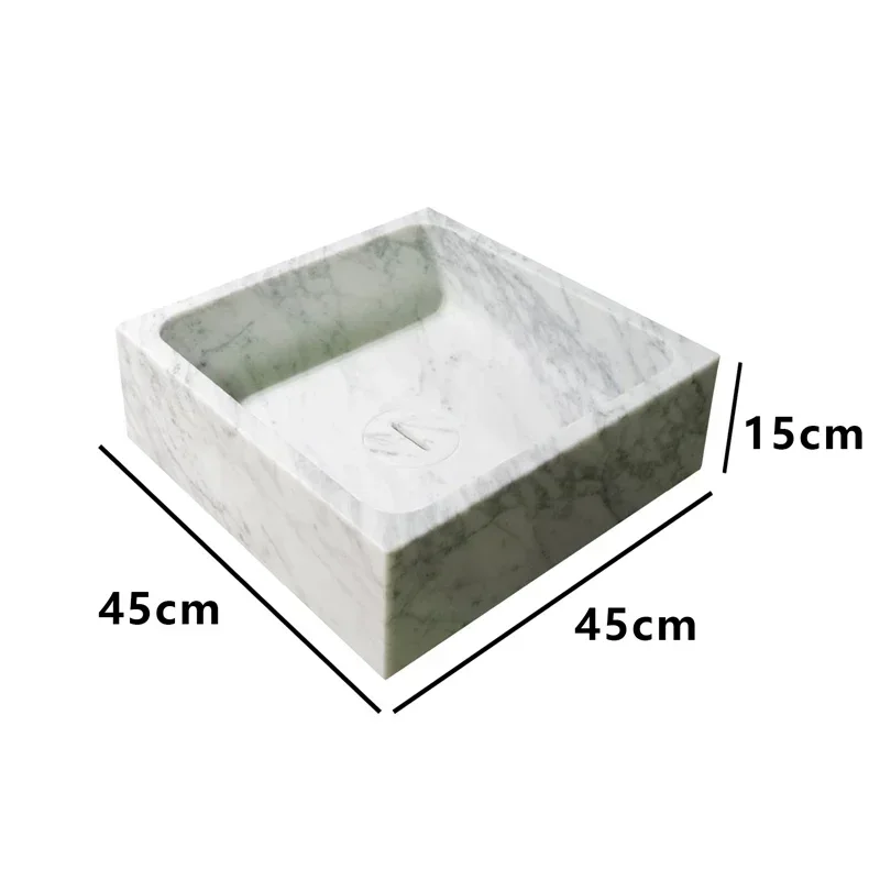 

Y1 Hotel Premium Minimalist Light Luxury Wind Counter Basin Washbasin Nordic Home Bathroom Marble Square Washbasin