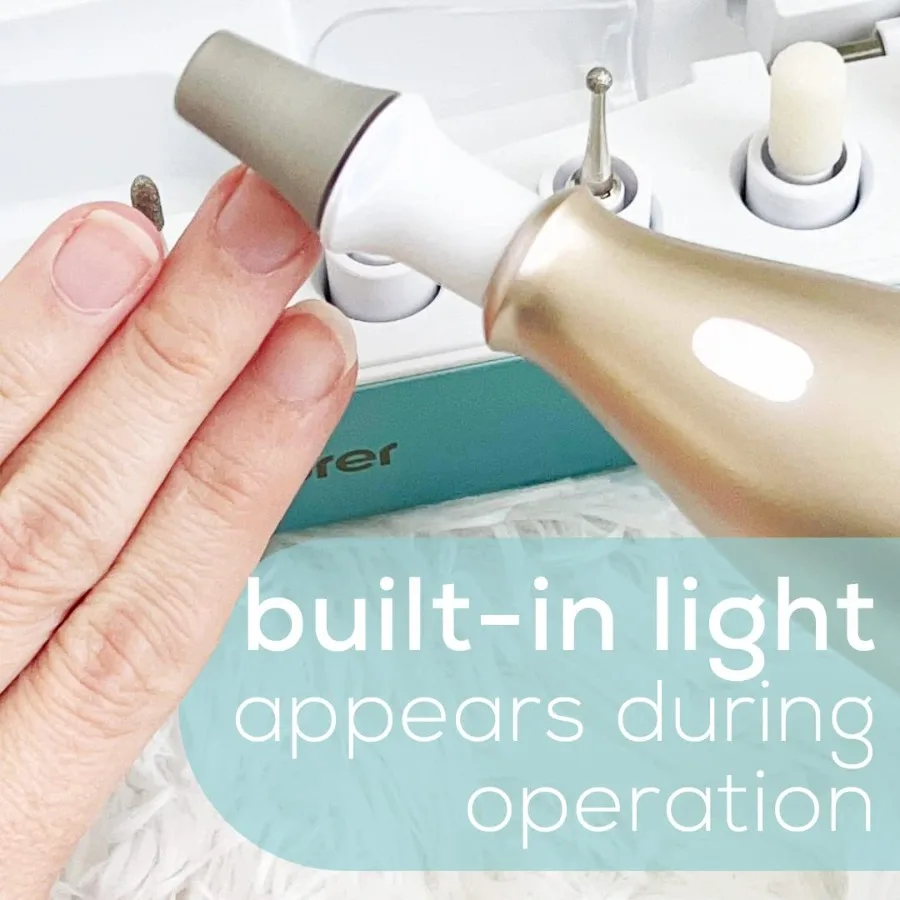 MP84 Professionele manicure pedicure nagelboorset 14-delige draadloze elektrische nagelvijl met 10 bijlagen LED-licht verstelbaar