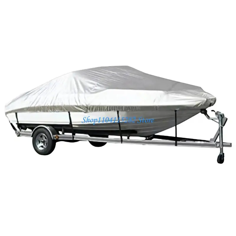 

Boat Cover with Adjustable Straps & Buckles Waterproof Case for 14 16 ft Boats