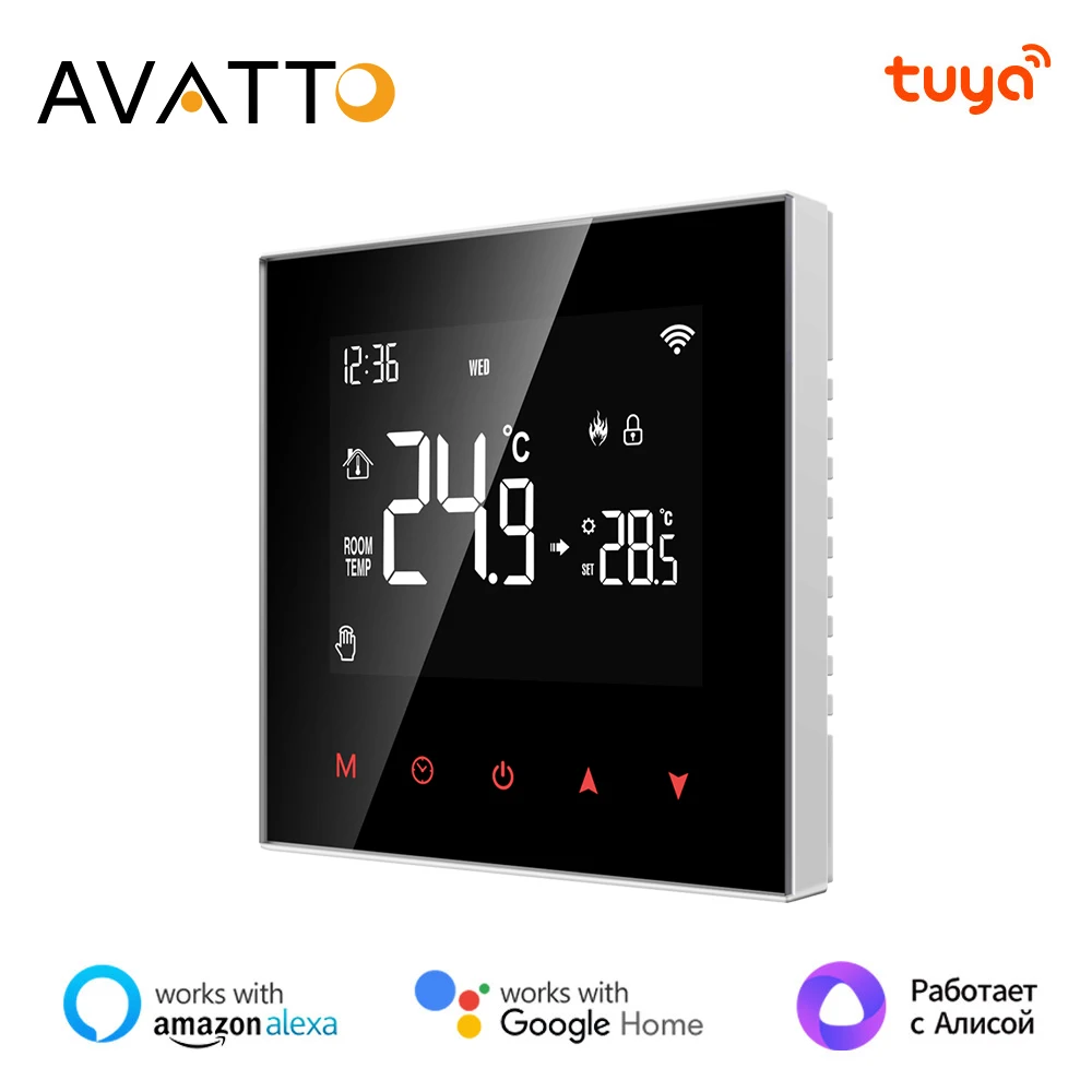 AVATTO Tuya WiFi/ZigBee3.0 Smart Thermostat，Electric Floor Heating Water/Gas Boiler Controller Work With Alexa,Google Home,Alice