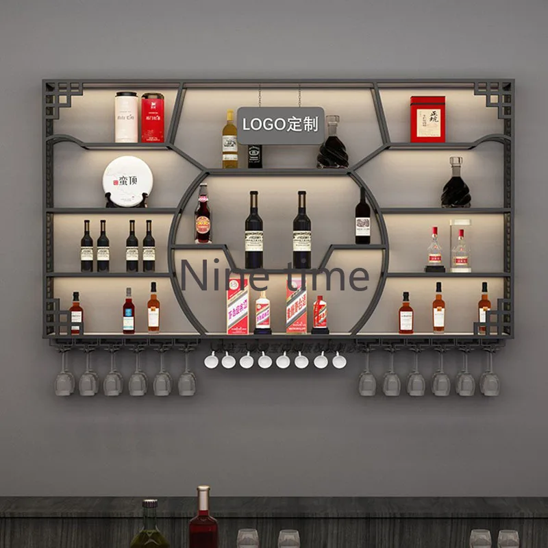 Buffet Metal Wine Cabinets Small Cocktail Traditional Holder Bar Cabinet Display Salon Adega Barzinho Wijn Kast Hotel Furniture