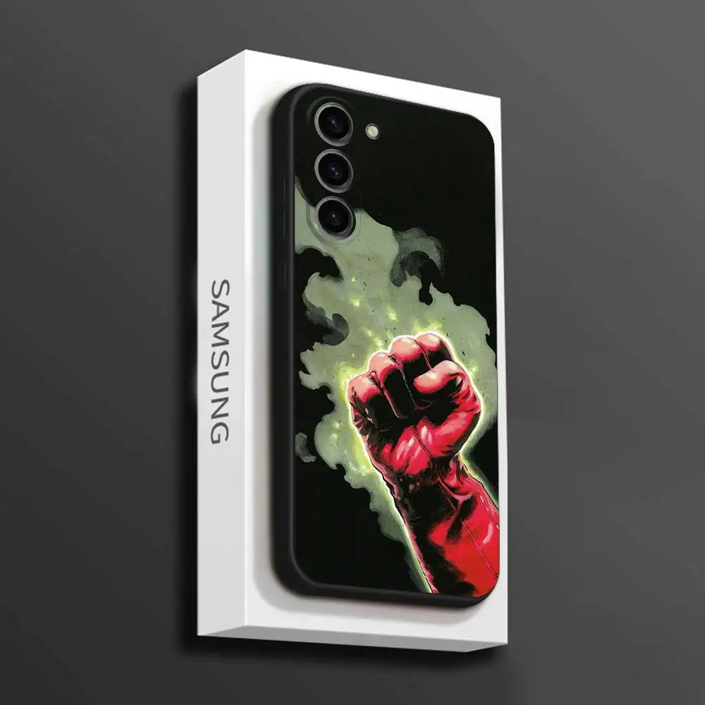 حافظة هاتف One P-Punch Man Saitama لهاتف سامسونج جالاكسي A 73,72,51,53,52,71,22,5G,Note,J7,8,9 غطاء أسود ناعم