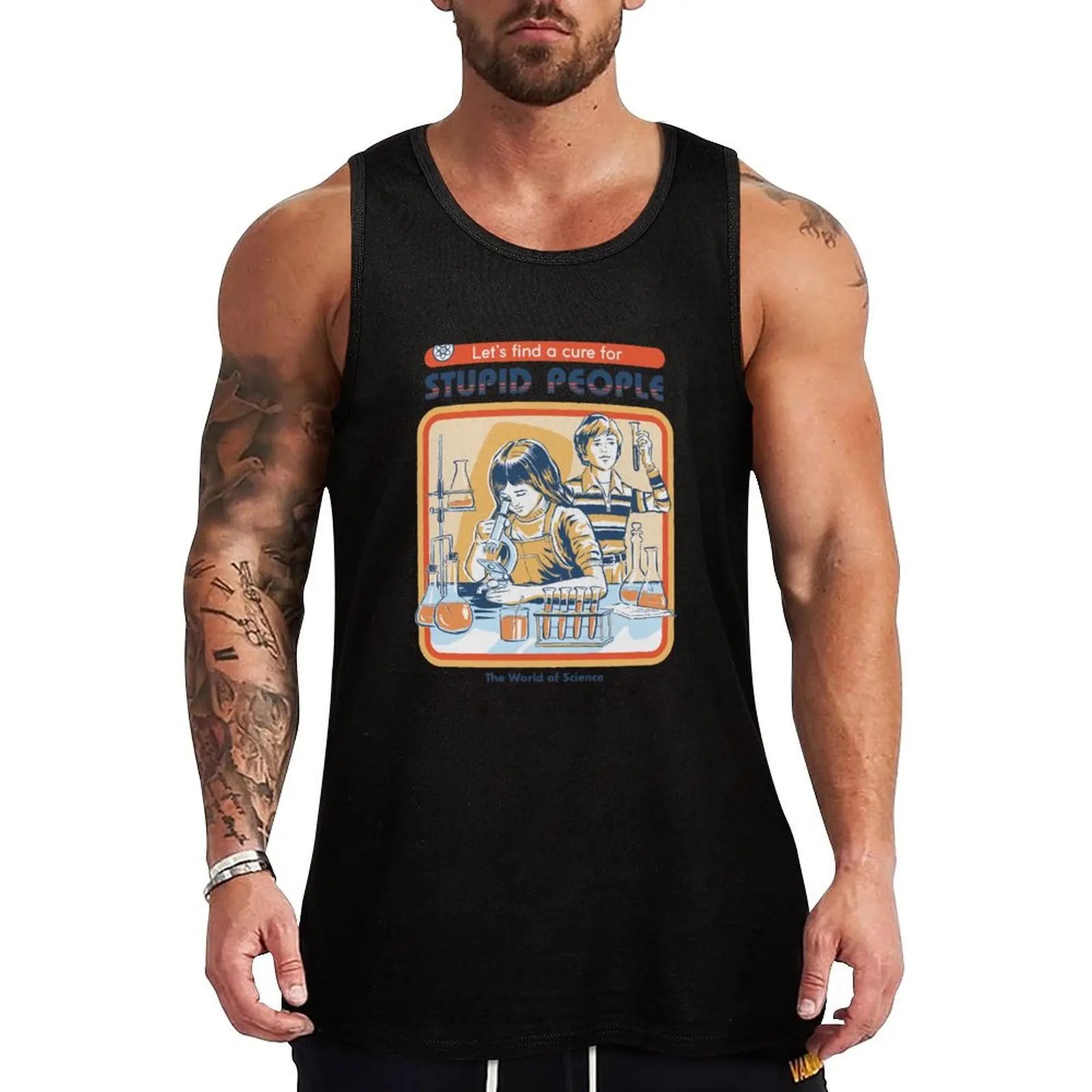 

A Cure For Stupid People Tank Top Man clothes for gym Men's tops summer clothes