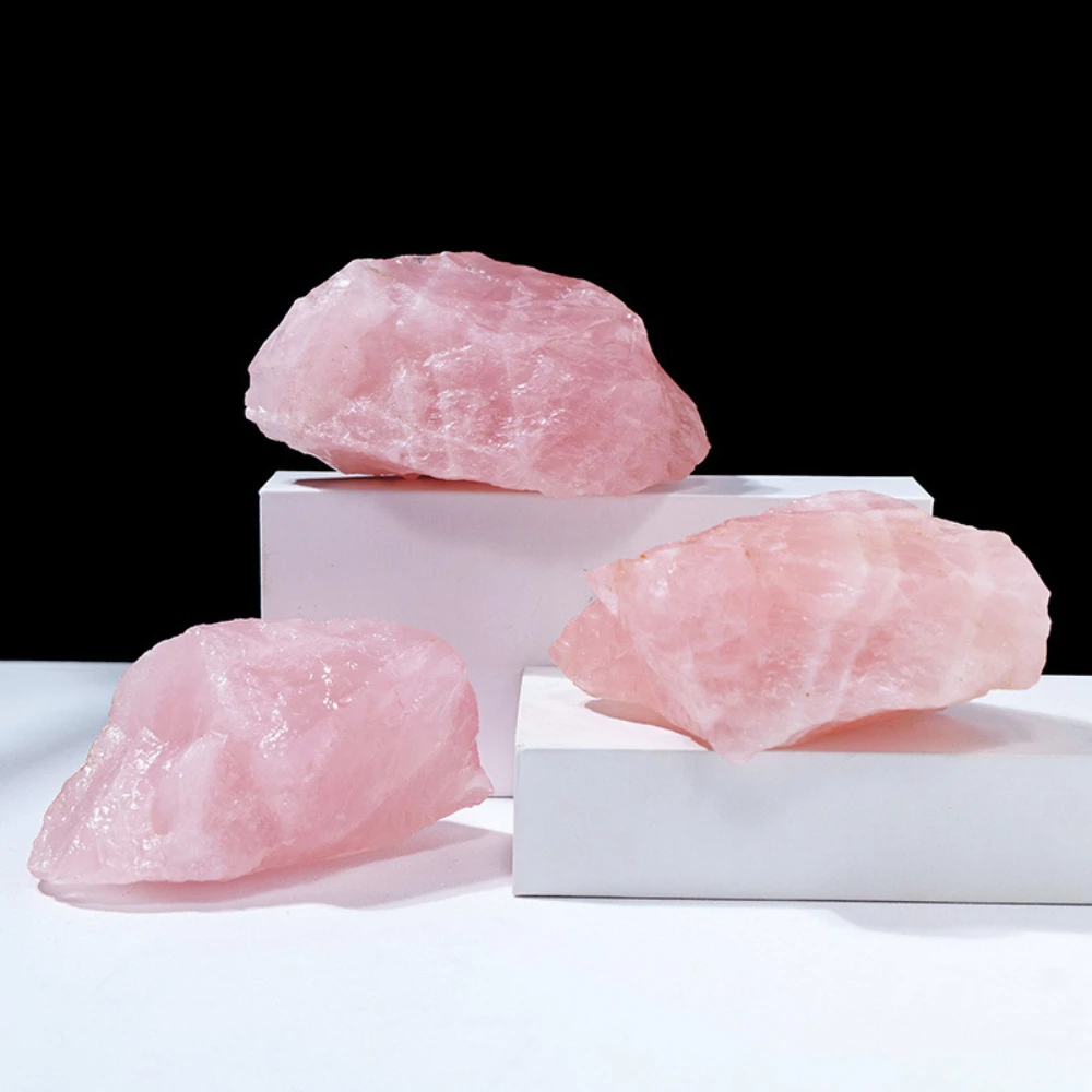 

100% Natural Native Reiki healing stone Mineral Rose Quartz Irregular Decoration Crystal Raw Stone Living Room Decor