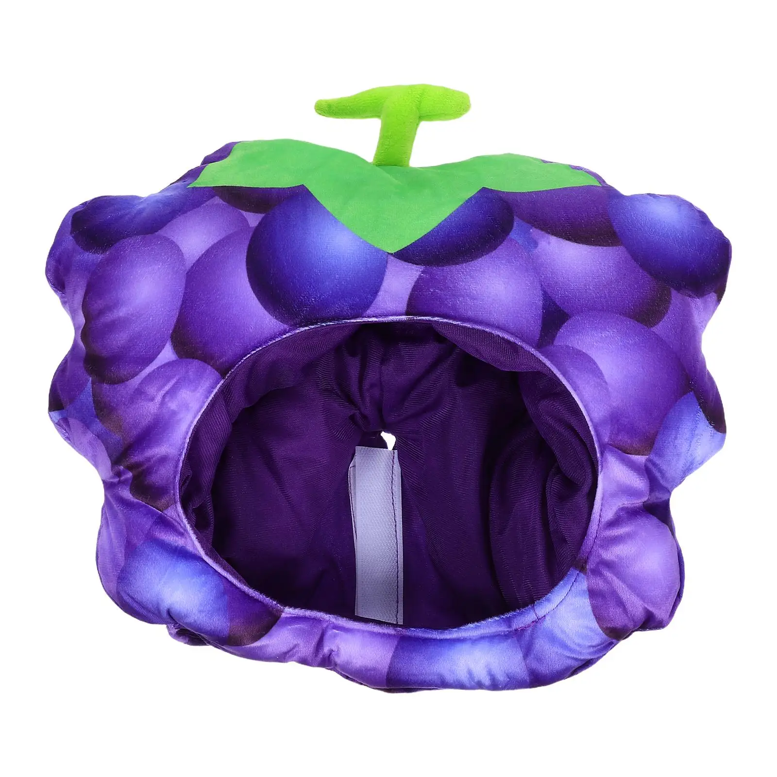 

Grape Head Funny Costume Hat for Masquerade Parties Festivals Role Plays Carnival Soft Material Comfortable Wear Adorable
