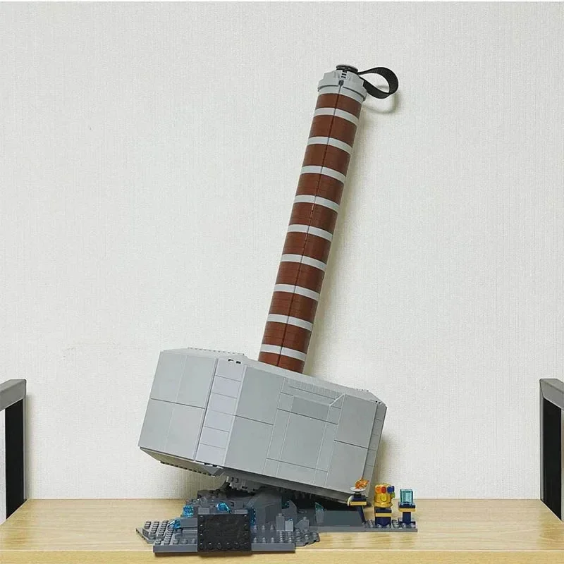 Новый продукт, 979 шт., модель MOC из фильма «Молот Тора», детский подарок на день рождения для мальчиков, 76209, строительный блок, игрушка