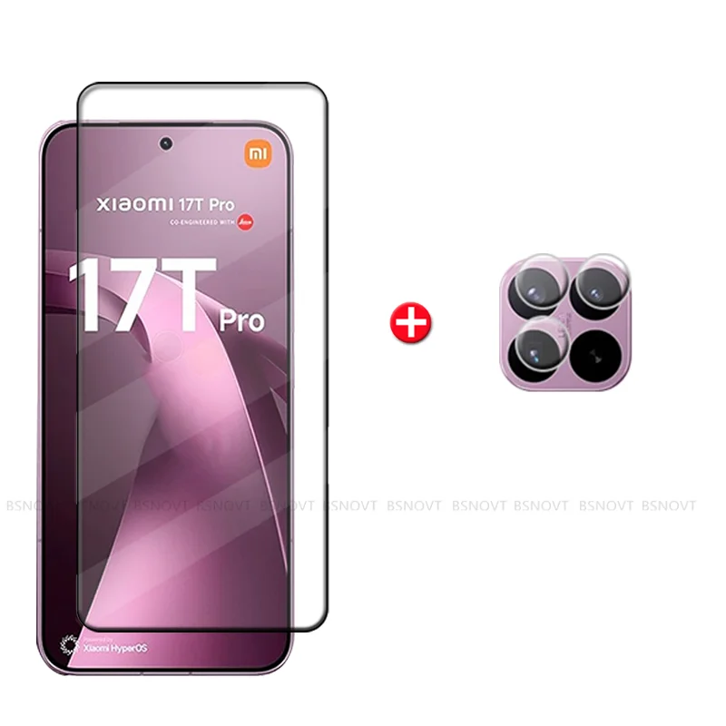 2/4/6-in-1 Schutzglas für Xiaomi 17T Pro, Xiaomi Mi 17T Panzerglas, vollflächig klebend, HD 9H Displayschutz, Xiaomi 17T Pro Kameralinsen-Schutzglas