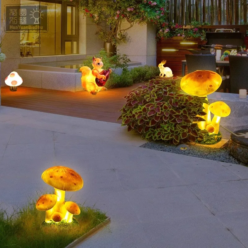 

Светящаяся грибная лампа для газона, солнечное светодиодное наружное освещение, солнечная лампа, украшение для сада, уличная садовая лампа