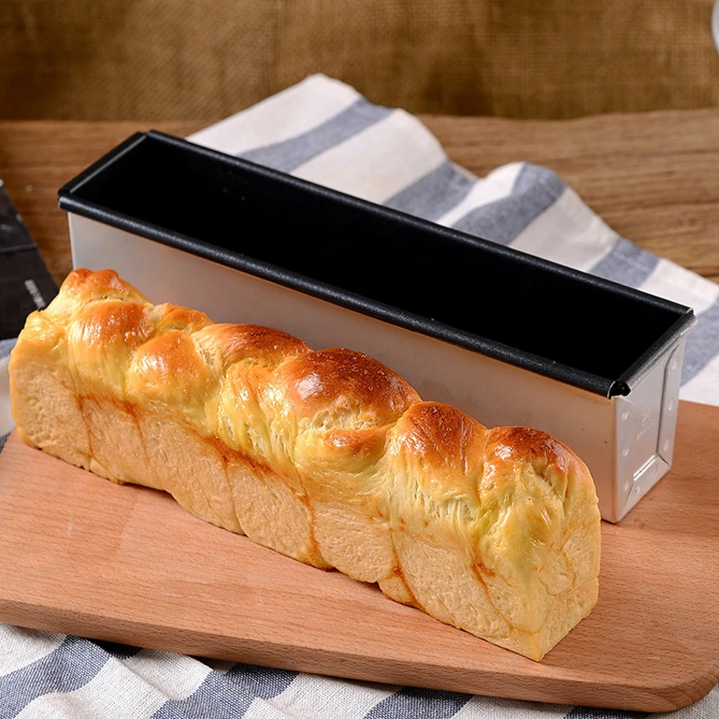 

Rectangular Bread Mold Toast Box Baking Cake Sandwich Molds Cover Tools French Baked Oven Small Non-stick Bellows