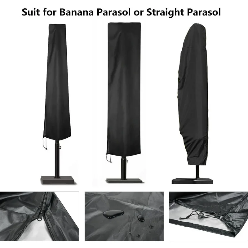 Outdoor 210D Oxford Cloth Parasol Waterproof Cover Banana Roman Parasol Protector Cover Sunshade Umbrella Cover