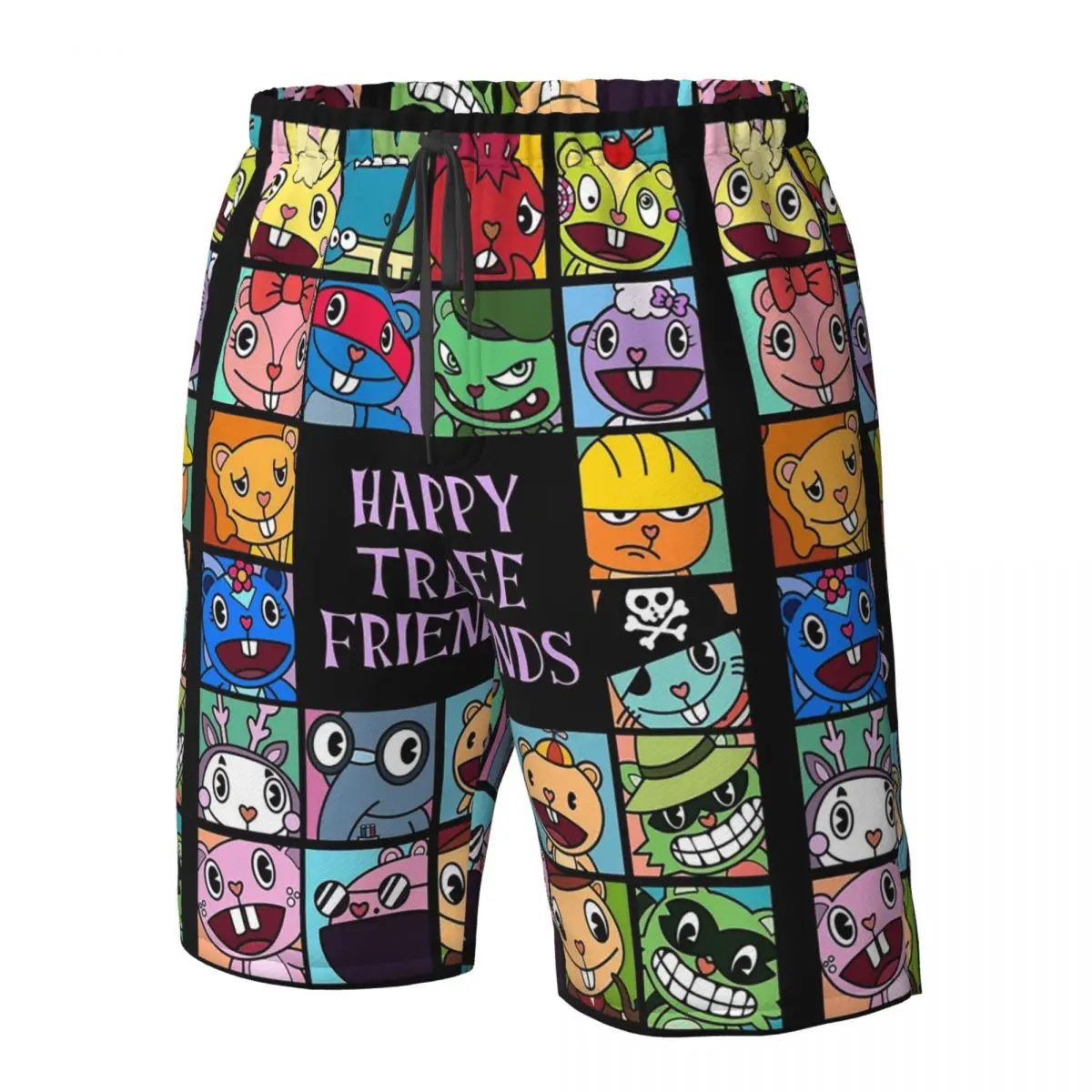 Happy Tree Friends Trunks Celana Pendek Pantai Kasual Cepat Kering Celana Renang Musim Panas Pria