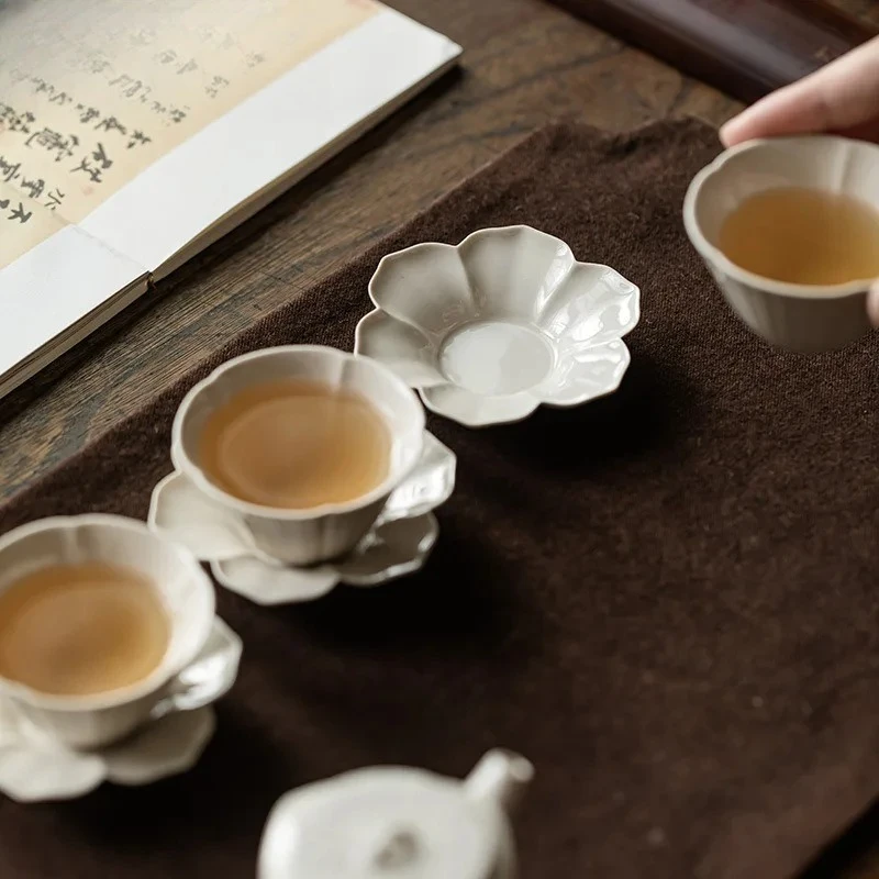 Plant Ash Sunflower Coasters Luxury For Coffee Cups Base Household Heat Insulation Placemats Chinese Tea Set Decoration view 4