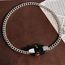 1Pcs Stainless Steel Chains Necklace Trendy Mechanical Style Choker Pendant Necklace For Women Men Jewelry Best Gift
