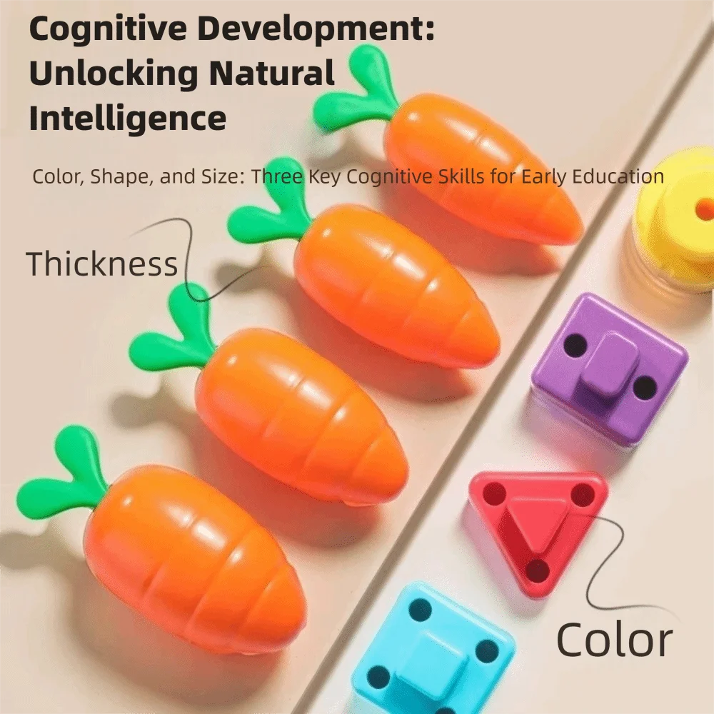 Zestaw Sześciościanów Montessori Puzzle Edukacyjne Funkcje Edukacyjne Trwałe Wczesna Edukacja Pudełko Zabawka z Mechanizmem Wyciągania Dopasowywanie Kolorów