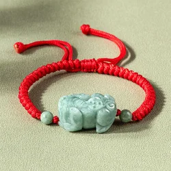 Burmese Jade Money Pixiu Bracelets Bangle Bead Jadeite Women Green Gemstone Stone Natural Jewelry Amulets Real Talismans Men