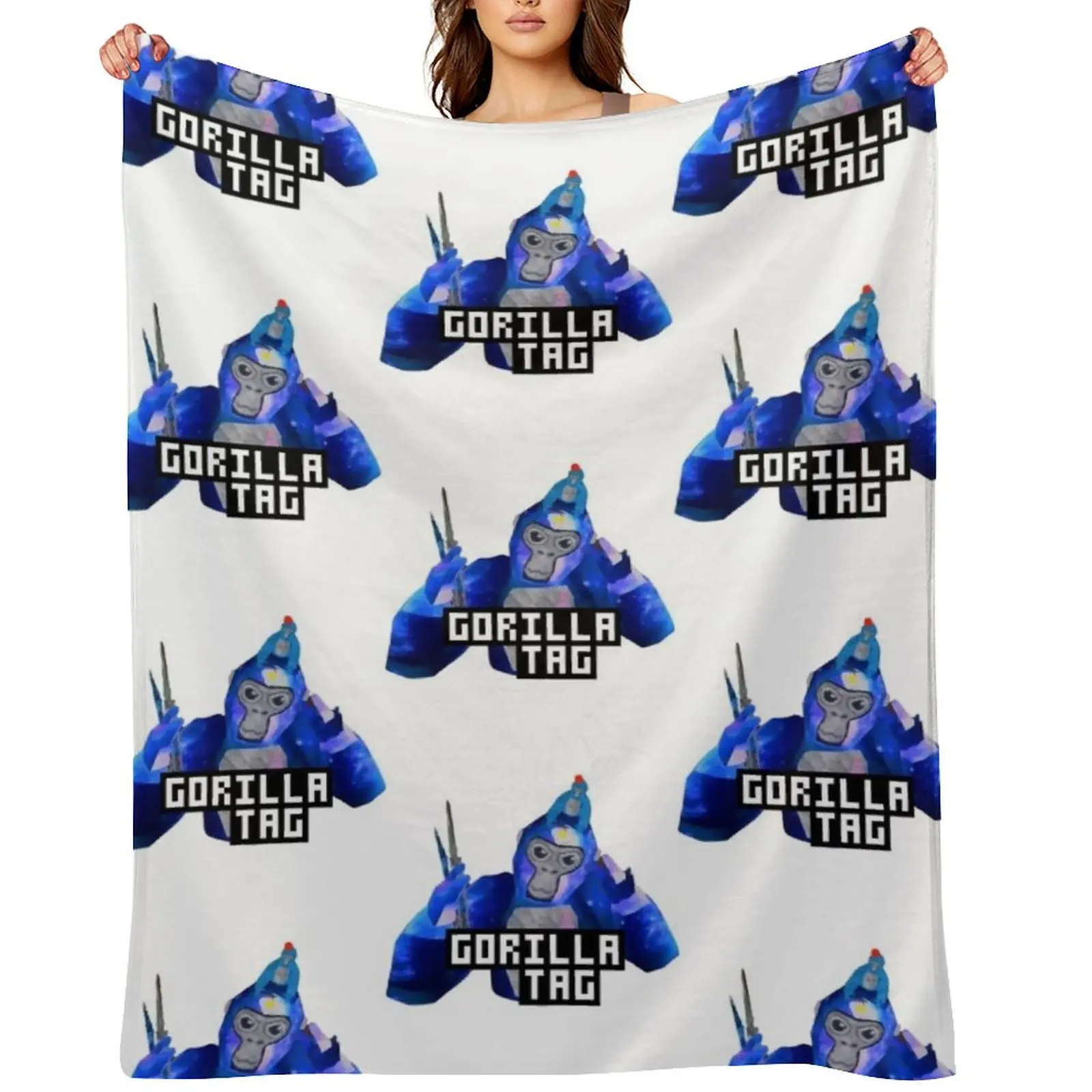 

Gorilla Tag Monkey Hat by POLKART Throw Blanket Thermals For Travel blankets and throws Softest halloween Blankets