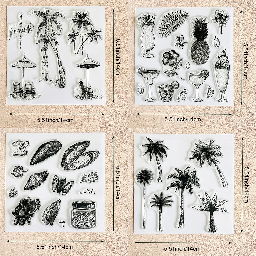 

Coconut Tree/Clear Stamps/Seal For DIY Scrapbooking Card Making Album Decorative Seal Craft