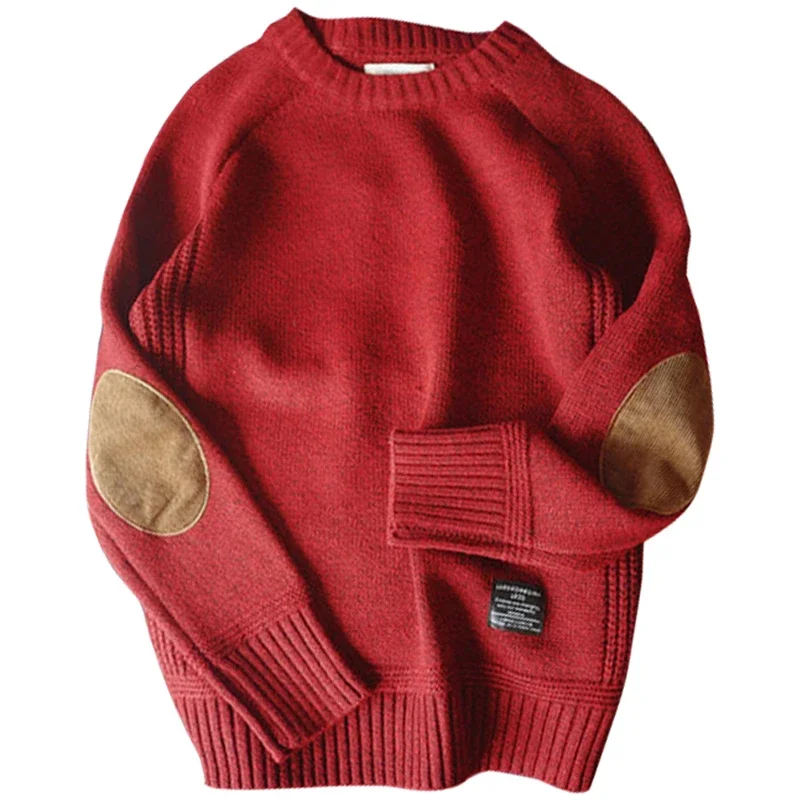 

2025 New Men Pullover Sweater Autumn Fashion Casual Loose Thick O Neck Wool Knitted Oversize Harajuku Streetwear Knitwear M-5Xl