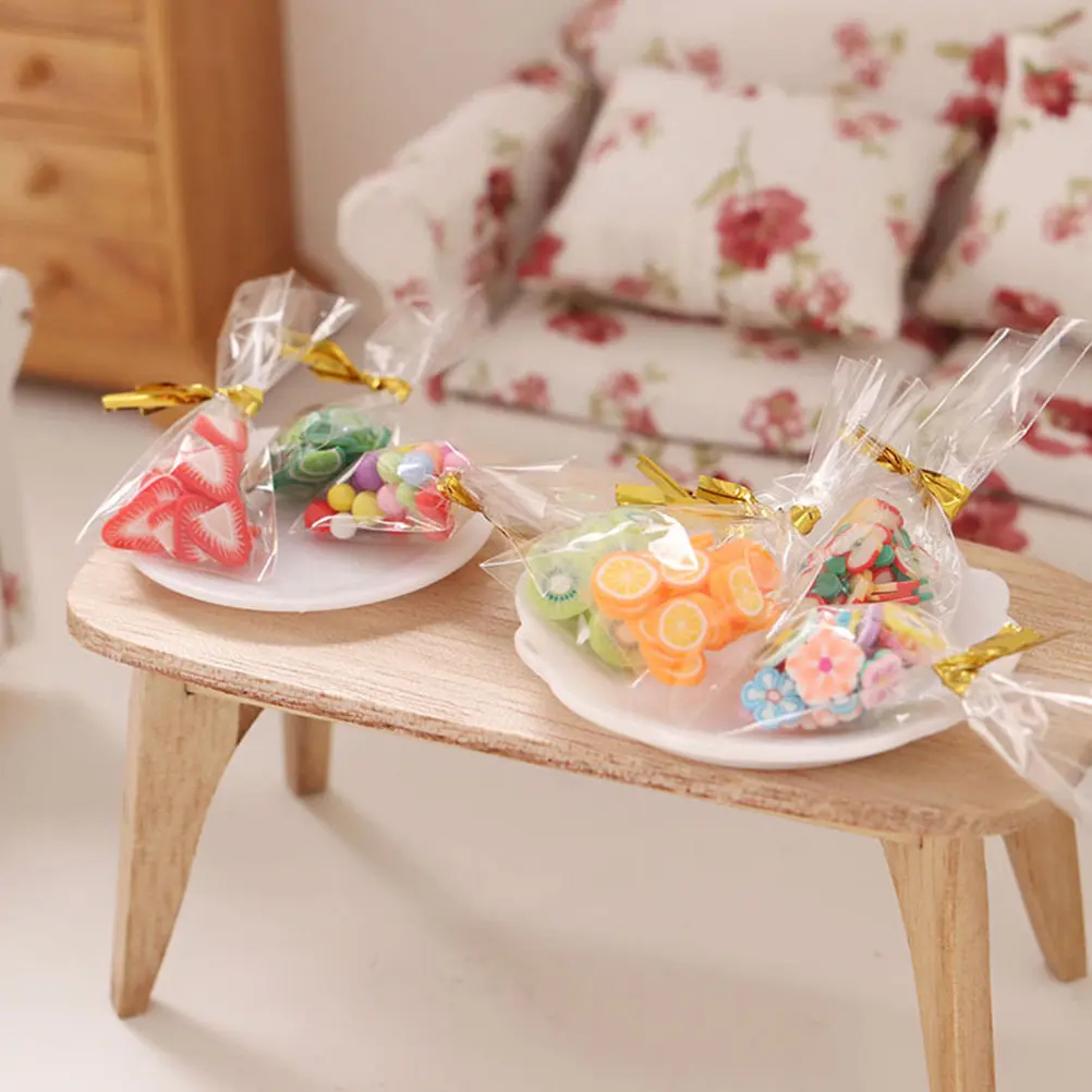 

12Pcs Mini Candy Snack Set Simulated Packaged Snacks Adornments Miniature Food Ornaments for Mini House Decor Photo Props