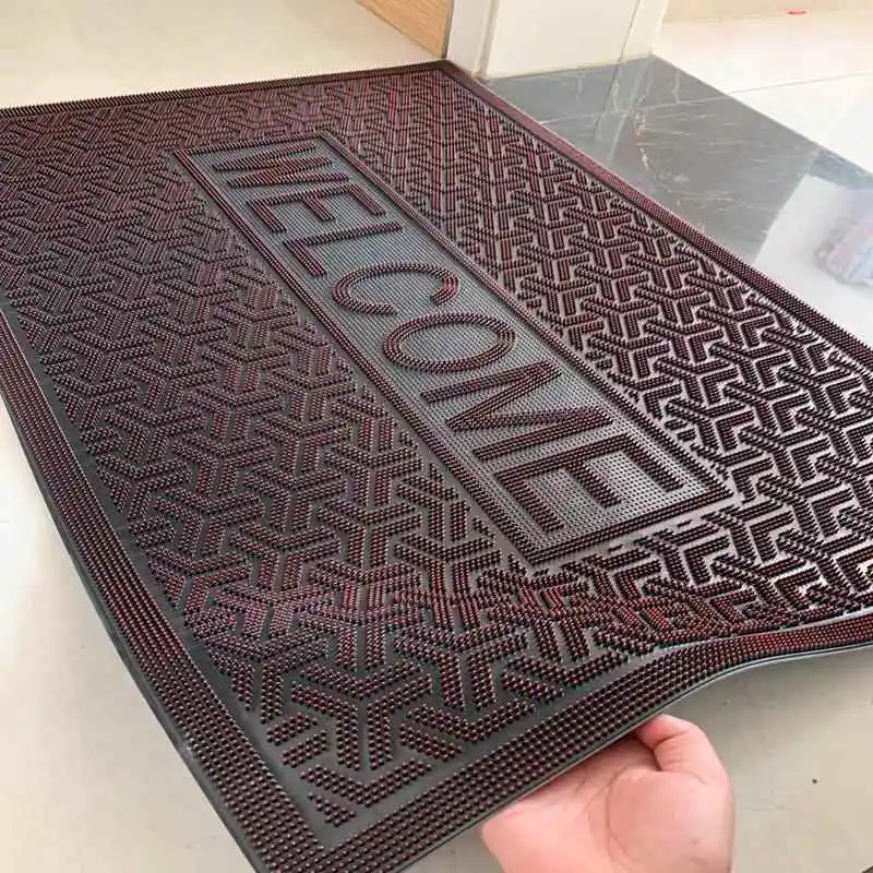 

Thick Entrance Mat Indoor Door Mat Dirt Scraper Beauty Pearl Anti-Slip Mat Easy Clean Modern Home Decor PVC Material