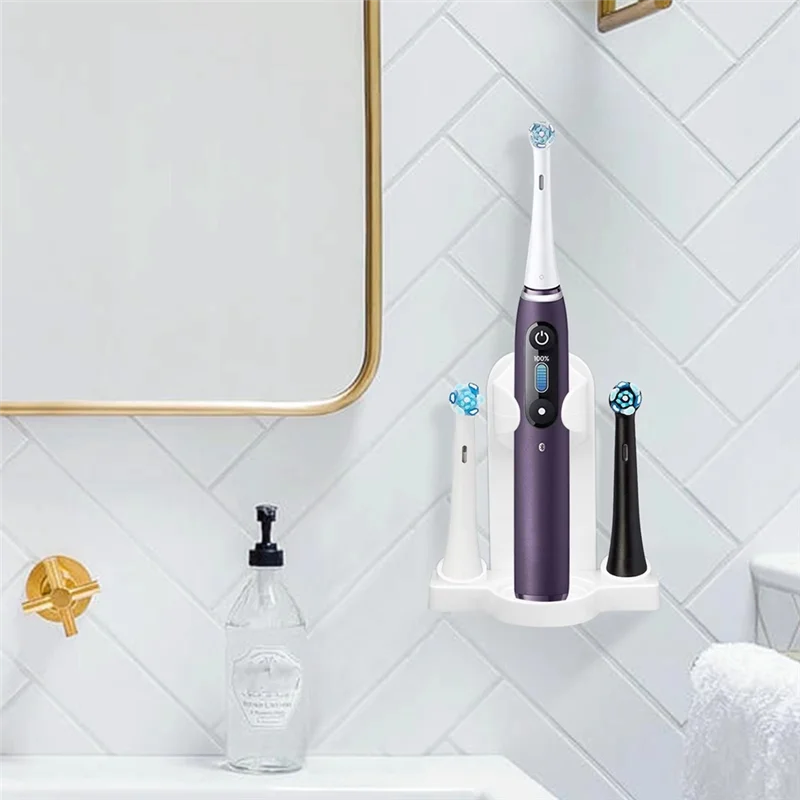 SQPP-soporte de cepillo de dientes eléctrico, estante para cabezales de cepillo de dientes montado en la pared, organizador y tapas de cubierta de cabezal de cepillo para la serie Oral B IO