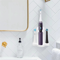 SQPP-Electric Toothbrush Holder Wall Mounted Tooth Brush Heads Rack Organizer And Brush Head Cover Caps For Oral B IO Series