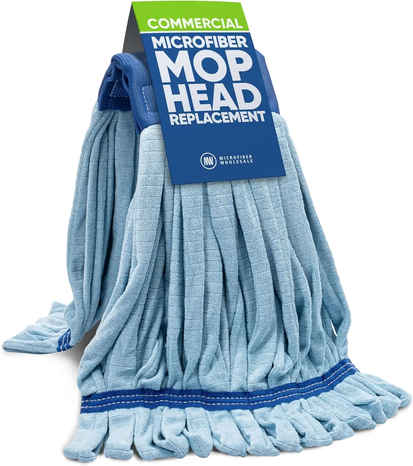 

Commercial Mop Head Replacement – 1 Pack Blue Large Microfiber Tube Mop (18 oz.) | Industrial Wet Mops | Washable Refill, Re