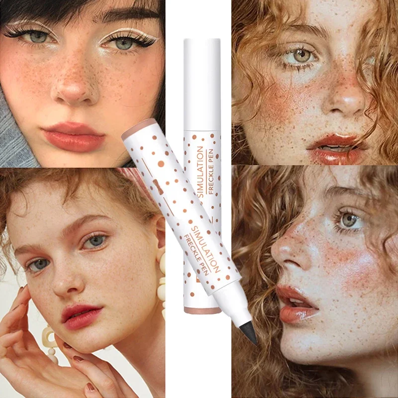 Freckles Pen Waterproof Natural Simulation Fake Spot Makeup Tool Lasting Waterproof Face Dot Spot Pen Eyeliner Durable Cosmetics