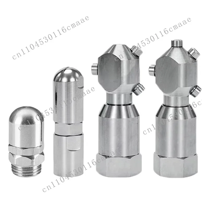 360 degree stainless steel automatic rotary cleaning nozzle, high pressure fan nozzle, suitable for bottles/tanks