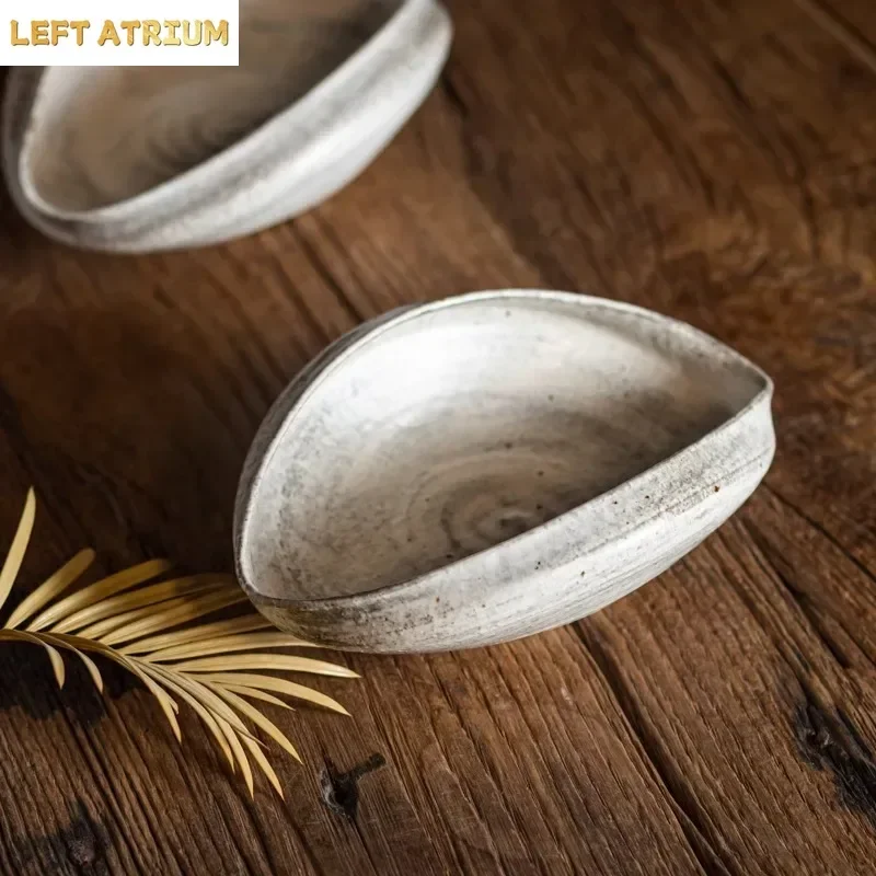 

Ретро неправильная керамическая миска, креативная миска Dim Sum, десертная миска, миски для суши, толстые миски для супа, молекулярная кухня, посуда для отеля