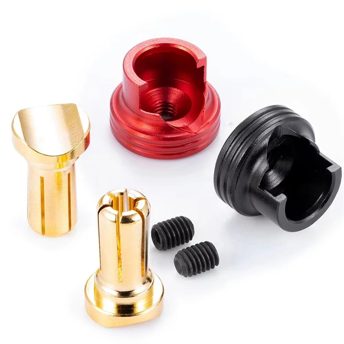 A002 5.0mm Metal Plug Banana Plug RC Car Lip Battery Connector with Metal Heat Sink for RC Model Cars