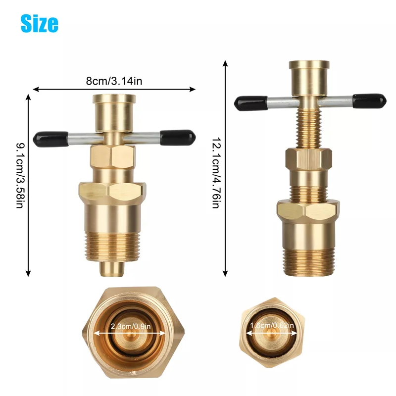 15mm 22mm Olive Remover Puller Removal Tool Solid Brass Copper Tube Fitting For Npt 1/2 Inch Npt 3/4 Inch Pipes Car Accessories