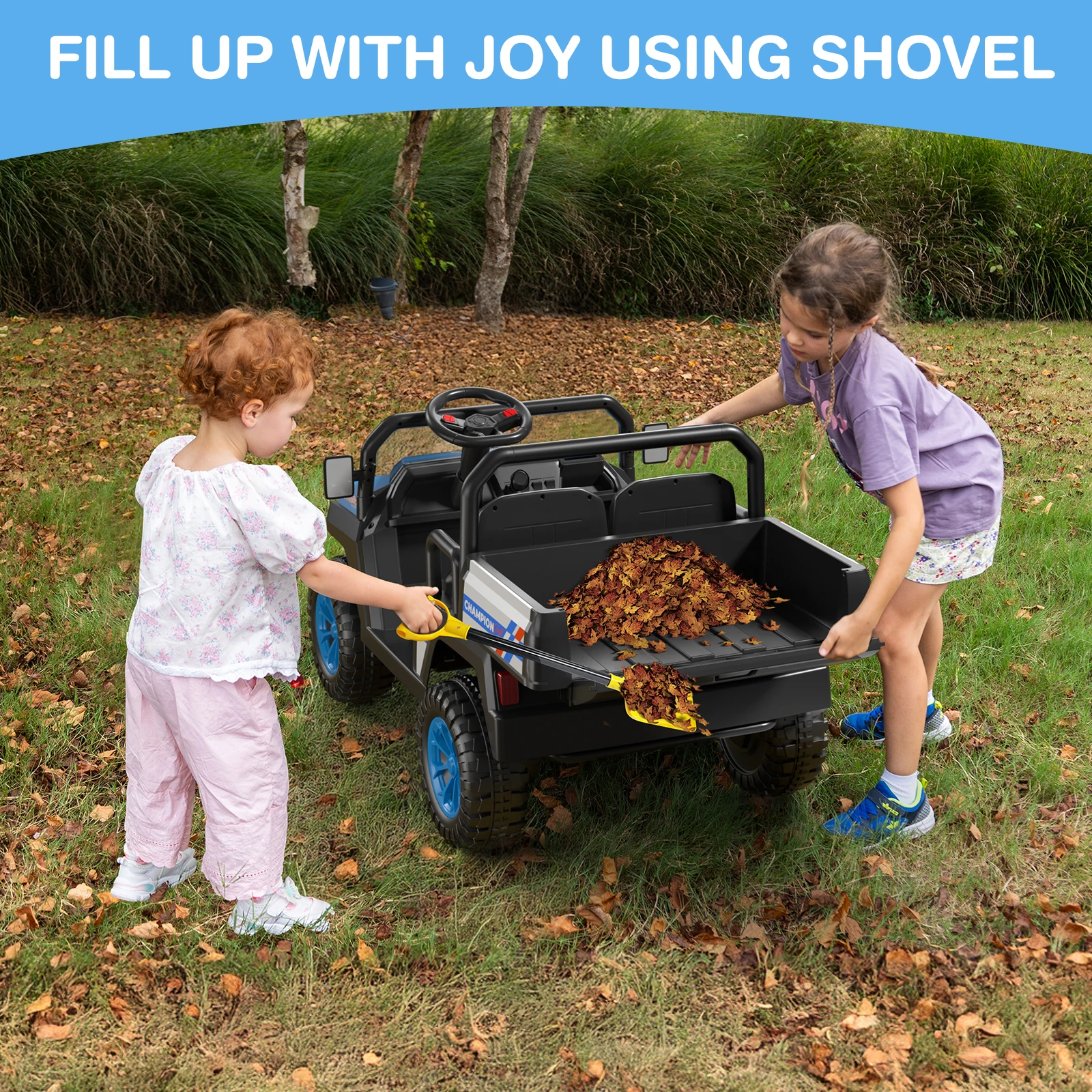 LIGIANT 12V 2-Sitzer-Fahrt auf UTV für große Kinder, Fernbedienung, Federung, kabellose Musik, Multimedia, Geschenk für Kinder ab 3 Jahren