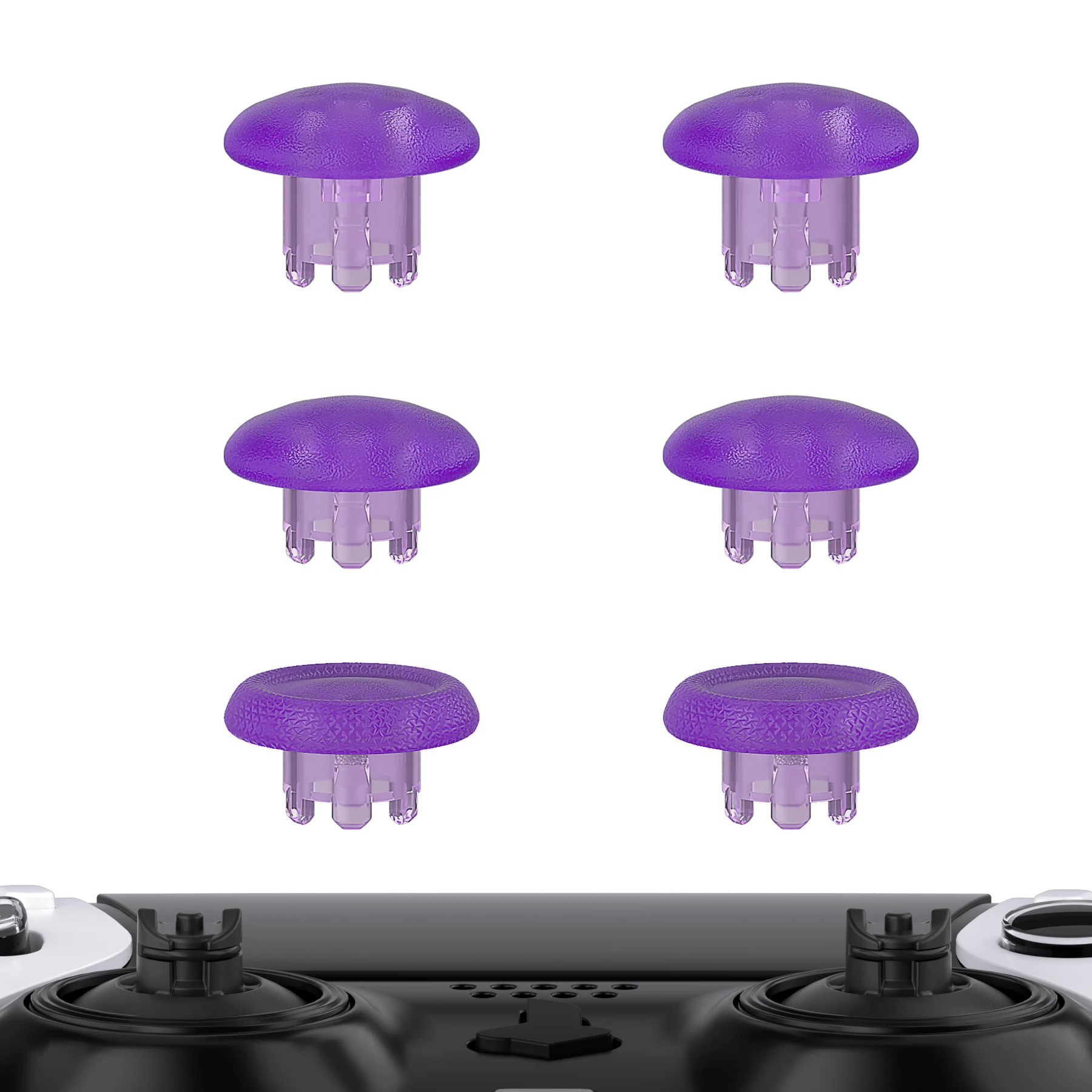 

eXtremeRate Replacement Thumbsticks for ps5 Edge Controller, Analog Stick Joystick Buttons - Clear Atomic Purple