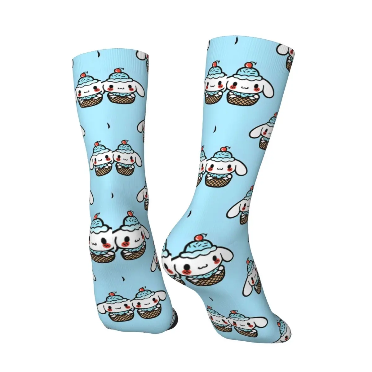 Cinnamoroll Ice Cream Plush Crazy Men's Socks Unisex Sanrio Street Style Pattern Printed Funny Novelty Happy Crew Sock