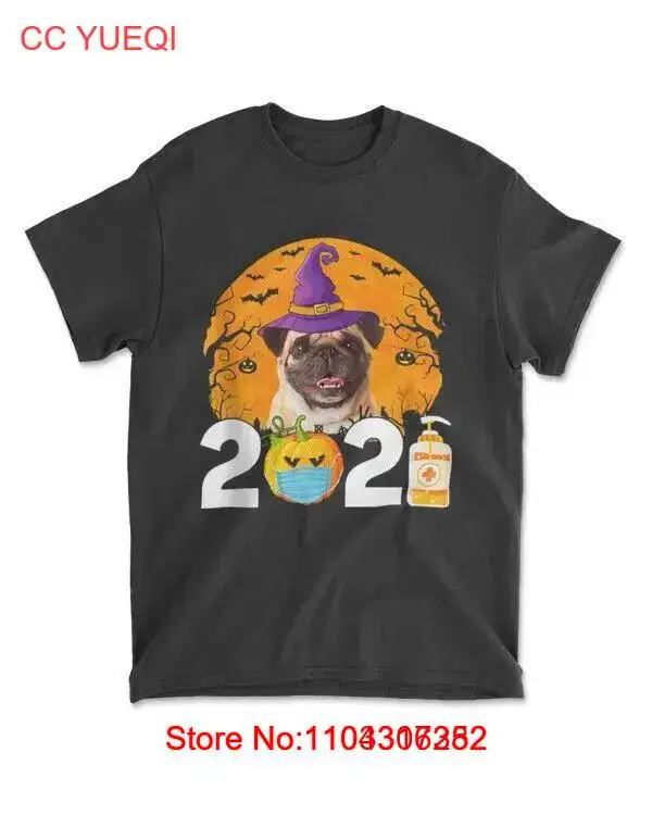 Cute Costume 2021 Halloween Pug Witch Hat Tank Top - Men's Standard T-Shirt