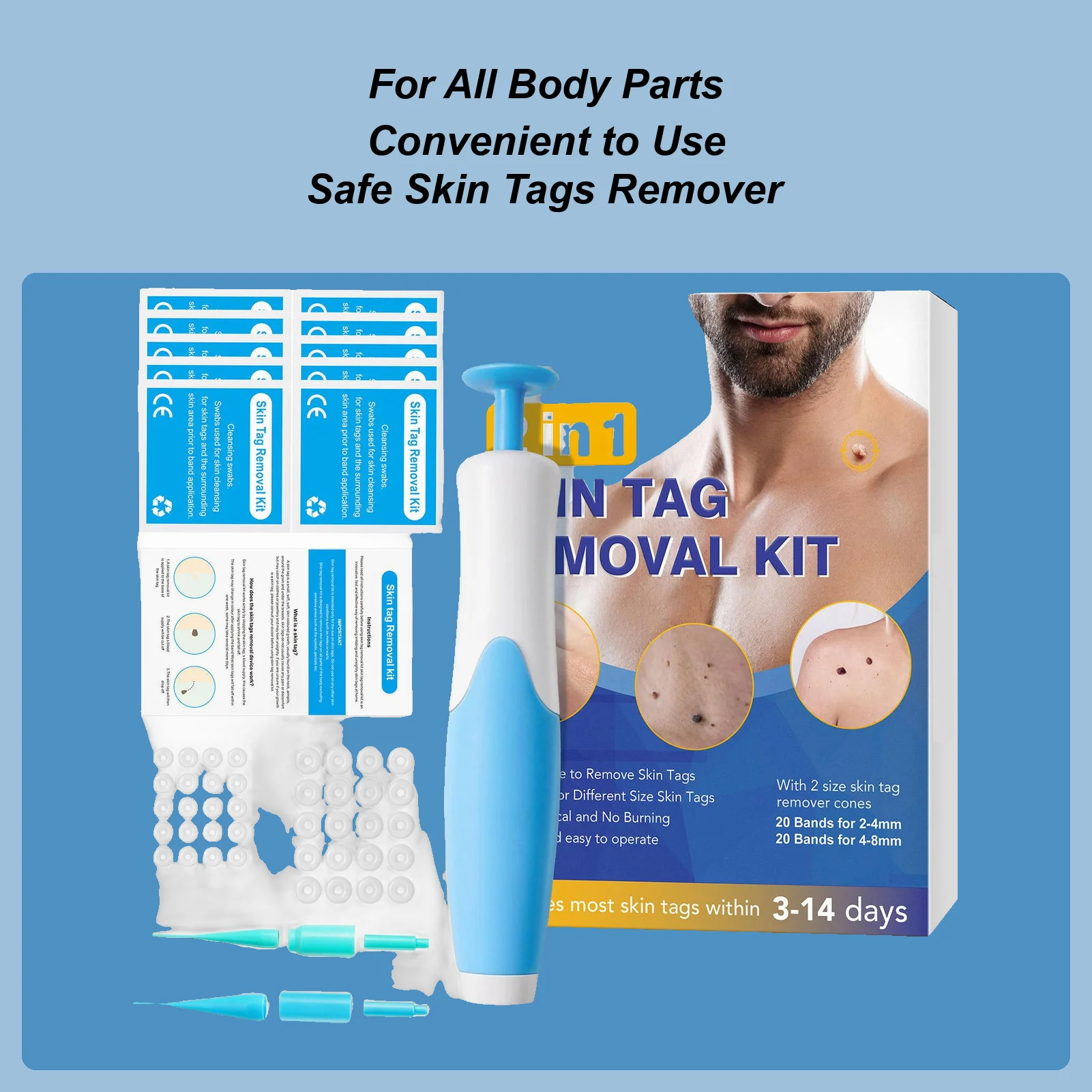 Verbesserte Haut Tag Entferner Stift Haut Tags & Maulwürfe Entfernung Kit schmerzlos und sicher entfernen kleine bis große Größe 2mm bis 8mm Haut Tag
