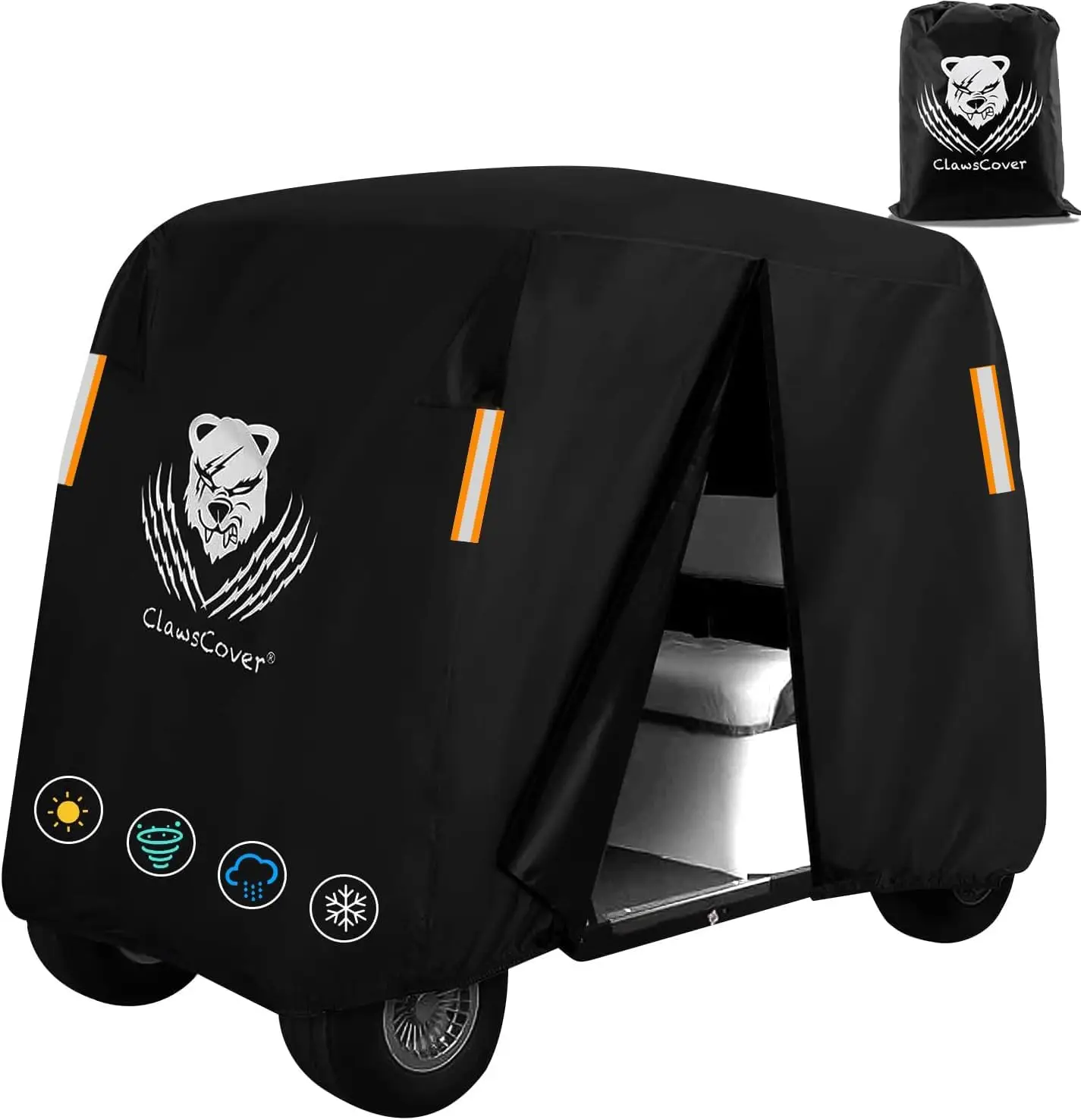 

Водонепроницаемый 6-пассажирский чехол для гольф-кара с расширенной крышей, устойчивый к ультрафиолетовому излучению всепогодный защитный чехол для универсальной посадки