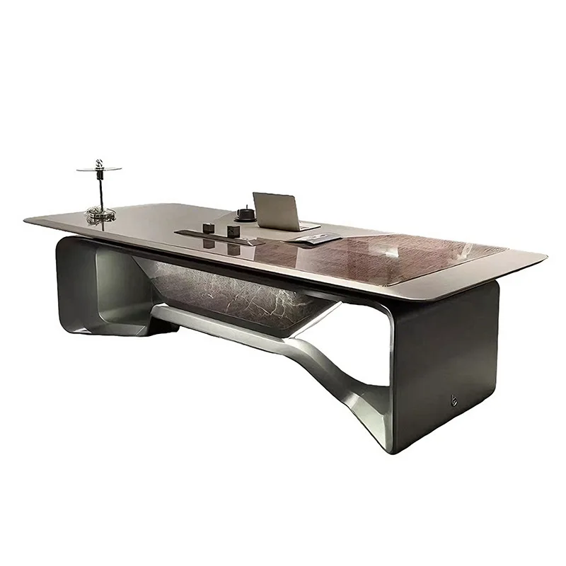 CX light luxury marble president's desk, fashion creative manager's desk