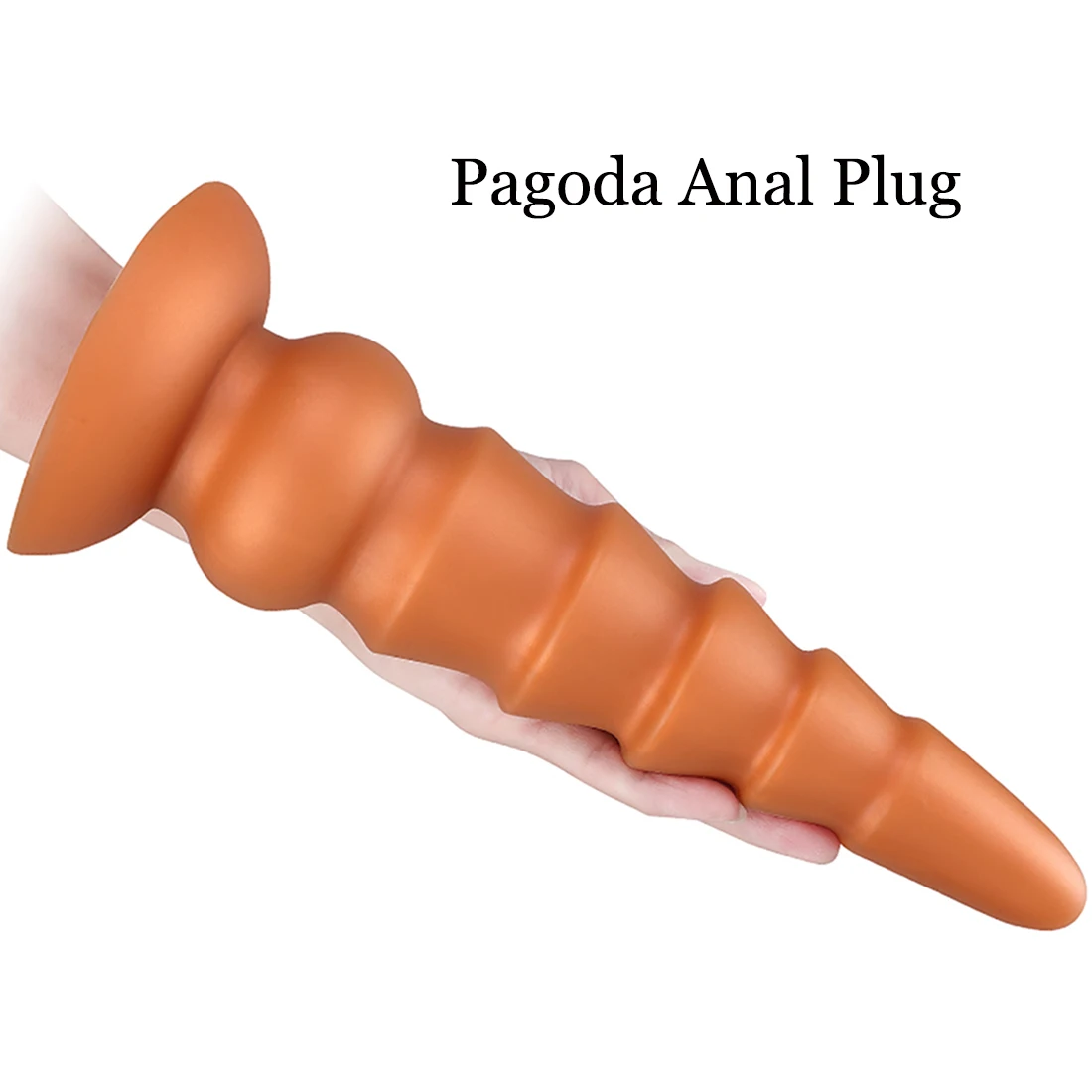 Liquid Silicone Oversized Pagoda Anal Plug Dildos Big Butt Plug Soft Penis Anal Dilator Stimulate Vagina and Anus Sex Toys Dick