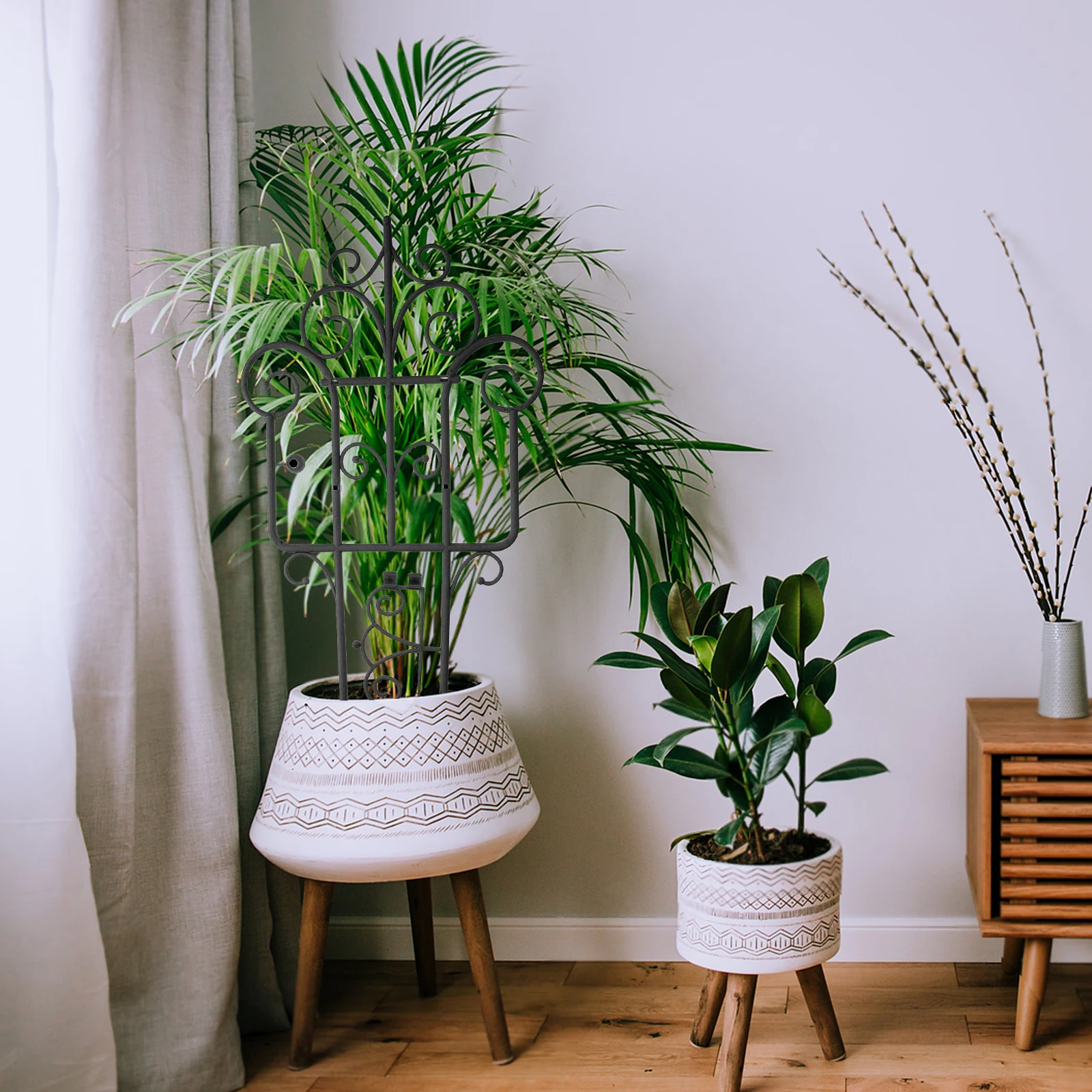 

2Pcs Plastic Garden Edging Fence Decorative Fence Panel European Style for Garden Beds Balcony Patio Border Decorative Fencing