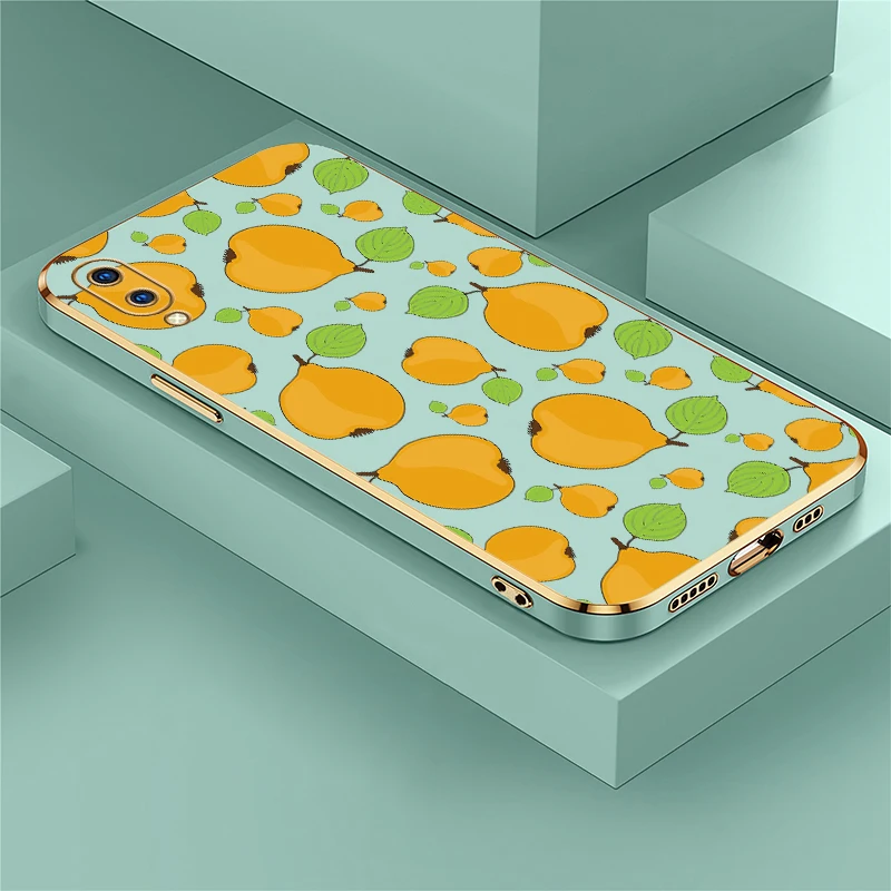 Shockproof Soft Phone Case For Vivo V20 SE V17 V15 V11 V11i V19 Pro V9 V5 Lite Silicone TPU Fruit Apples Pear Print Cover