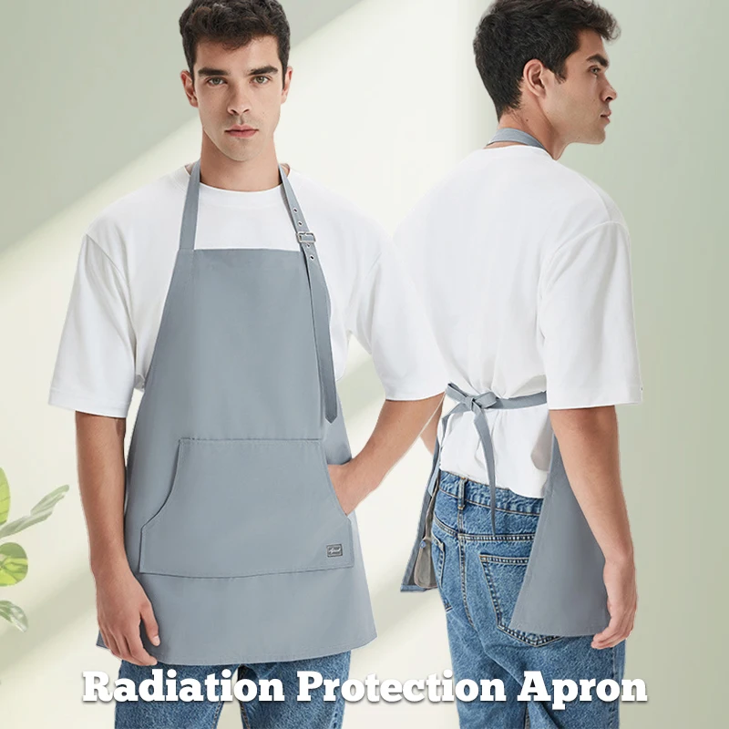 

Electromagnetic Radiation Protective 50% Or 100% Silver Fiber Detachable Lining Apron Compute Cell Phone EMF Shielding Apron