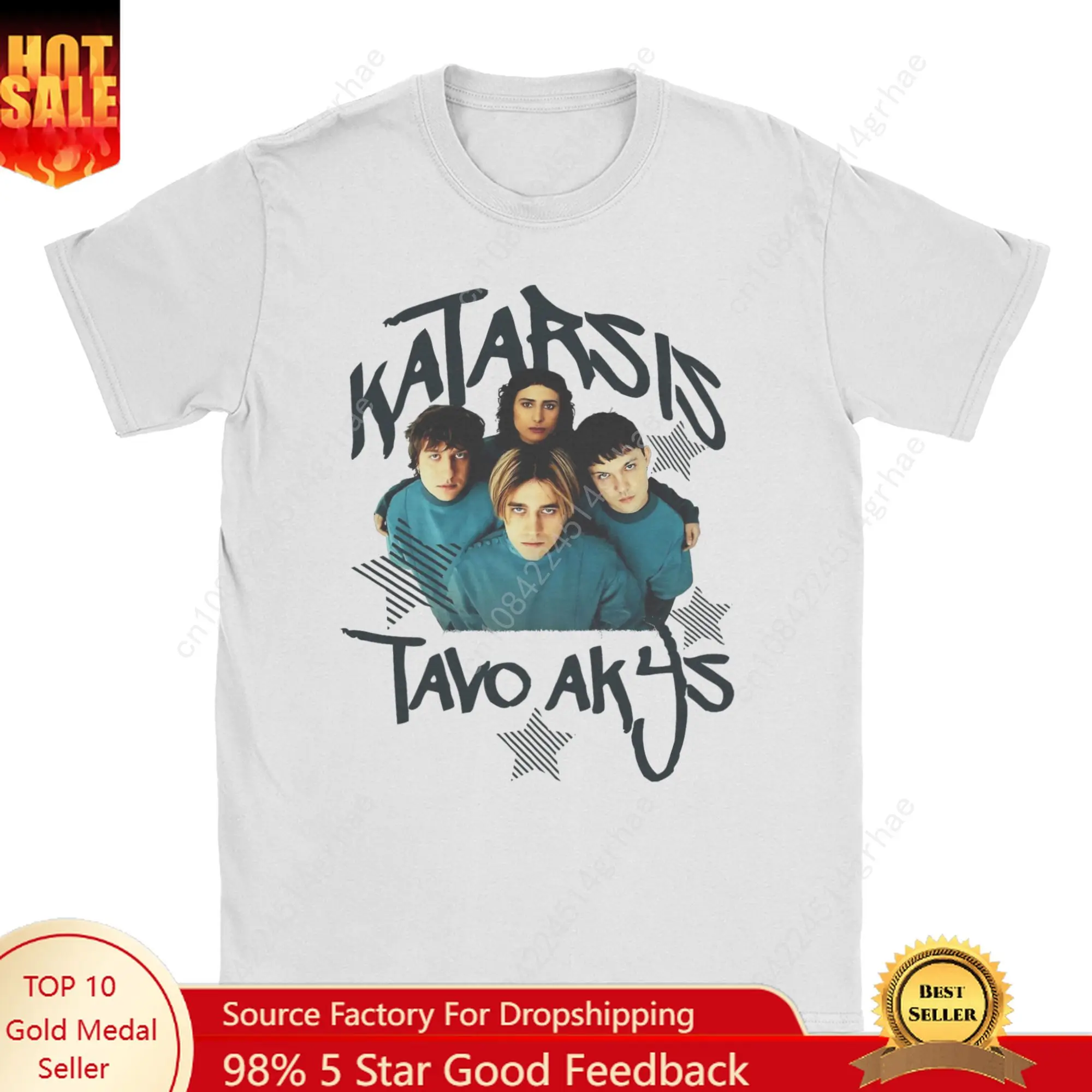 Camiseta de calle de verano Katarsis Tavo Akys, camisetas de moda Eurovisions 2025, Camiseta de algodón para hombres, divertida camiseta holgada de manga corta