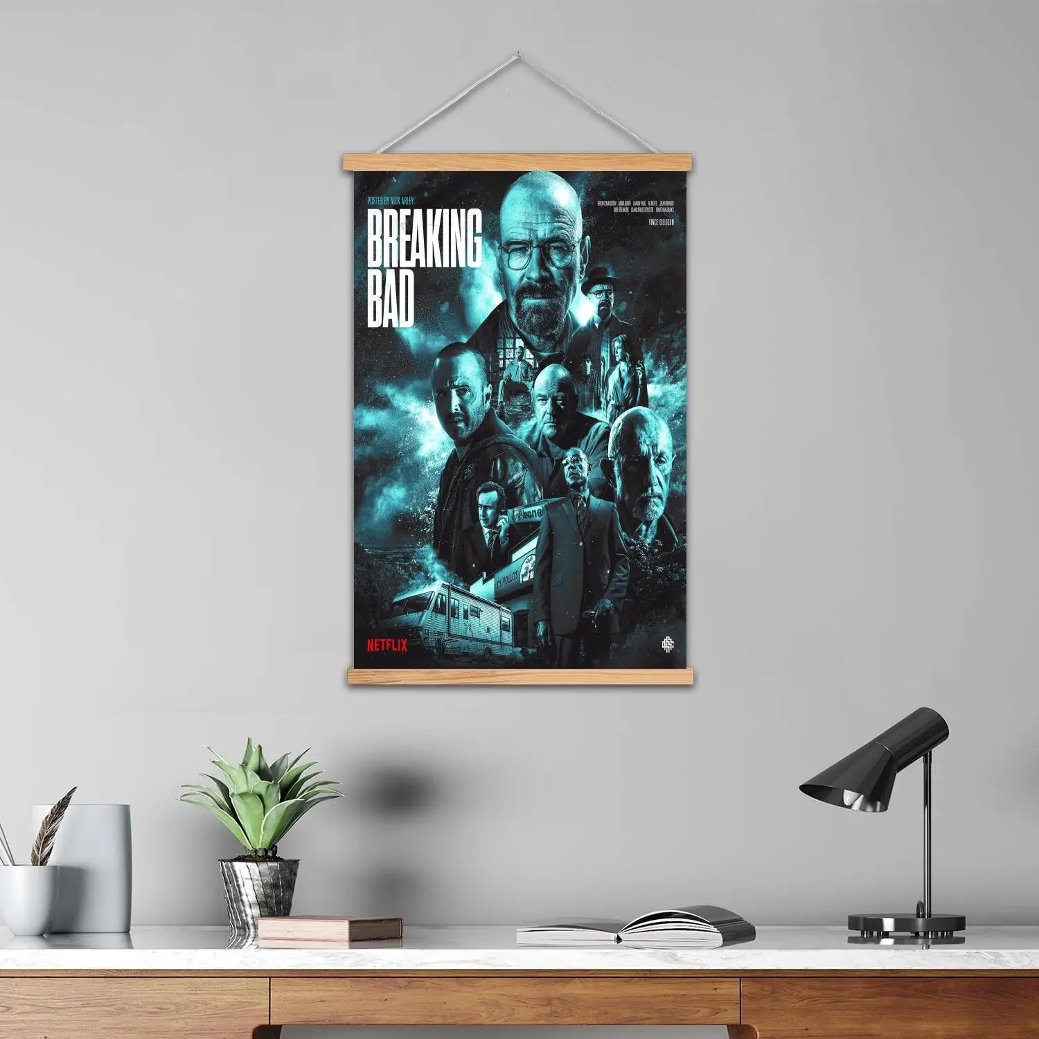 breaking bad Framed Wall Painting Canvas Art Poster and Wall Art,  Modern Family, Bedroom Decor,Decorative painting view 2