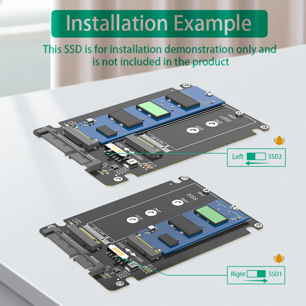 المزدوج M.2 B مفتاح NGFF SSD إلى 2.5 SATA III محول M2 NGFF إلى SATA محول بطاقة سائق خالية HDD محرك الأقراص الضميمة مع الضميمة