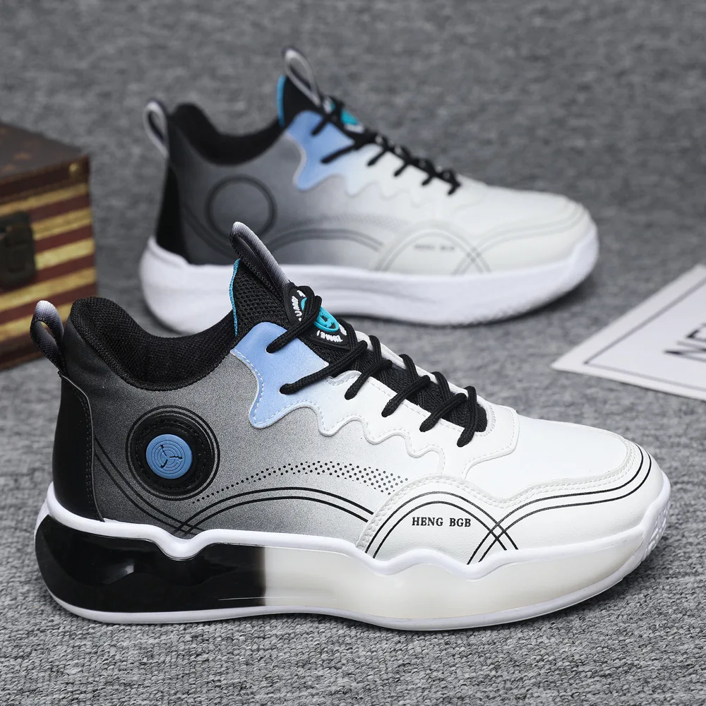 New High-top Basketball Shoes For Men Outdoor Sneakers Men Wear Resistant Cushioning Baseball Shoes Male Breathable Sport Shoes image 2