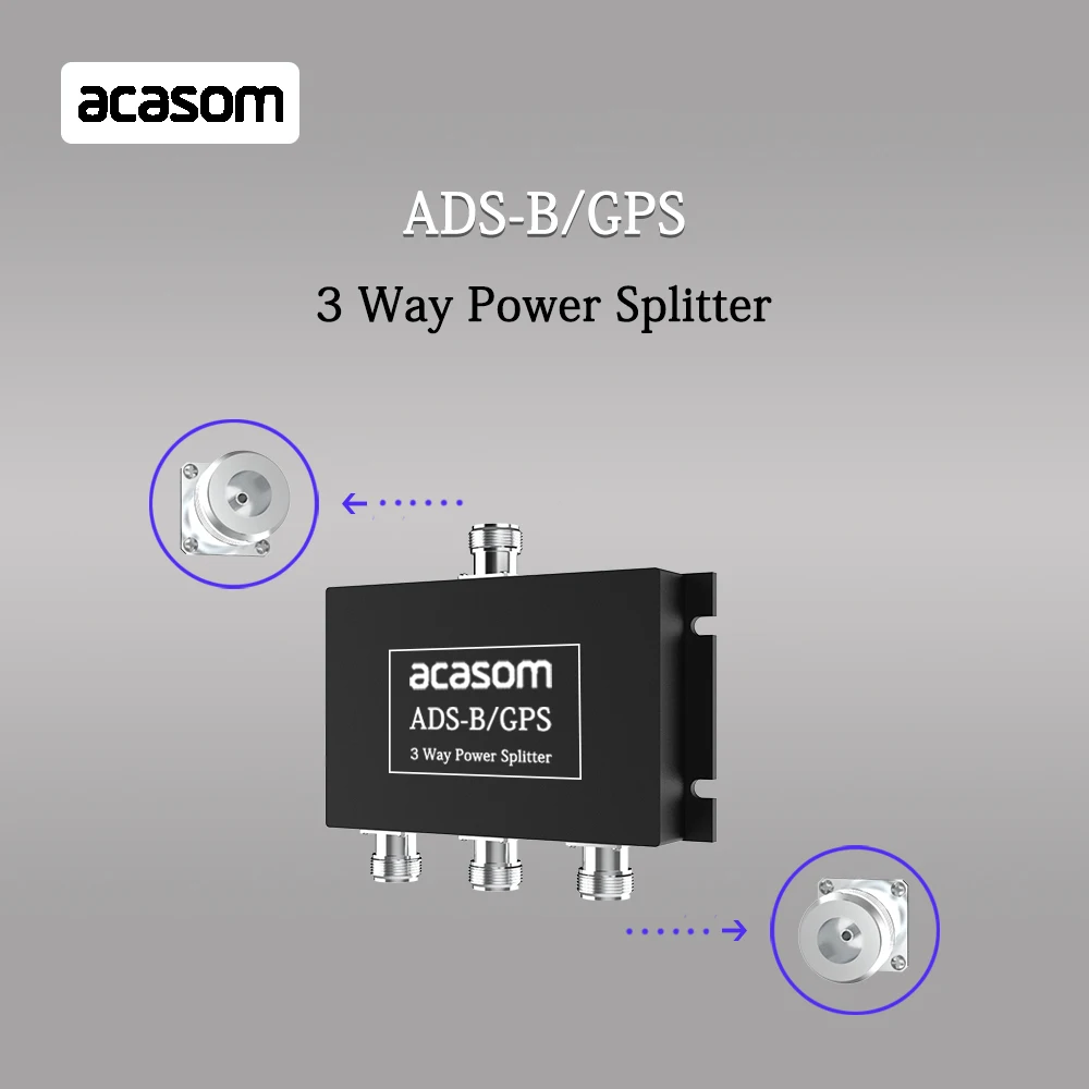 1090MHz 1575MHz 3 Way Splitter ADS-B / GPS 1x N-Stecker / 3x N-Buchse  GPS/GLONASS/Galileo/BeiDou