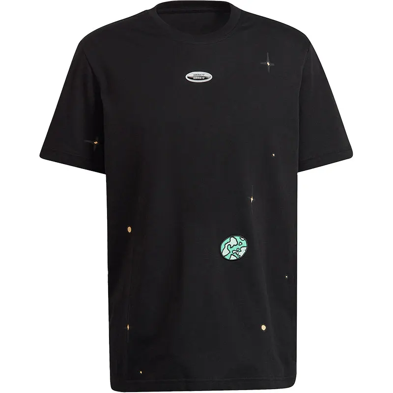 เสื้อยืดกีฬาผู้ชาย Adidas ของแท้ ลายสามแถบ คอกลม ระบายอากาศดี รุ่น HC9457