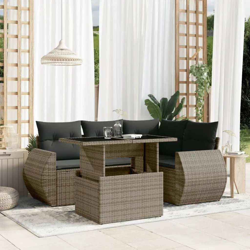

Grey Outdoor Garden Sofa Set Stylish Durable Furniture for Patio Balcony Living Room Comfort Seating